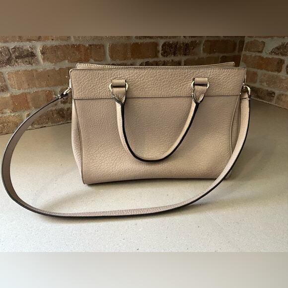 Kate Spade Perri Lane Romy Shoulder Handle Bag Leather Beige - Picture 6 of 16
